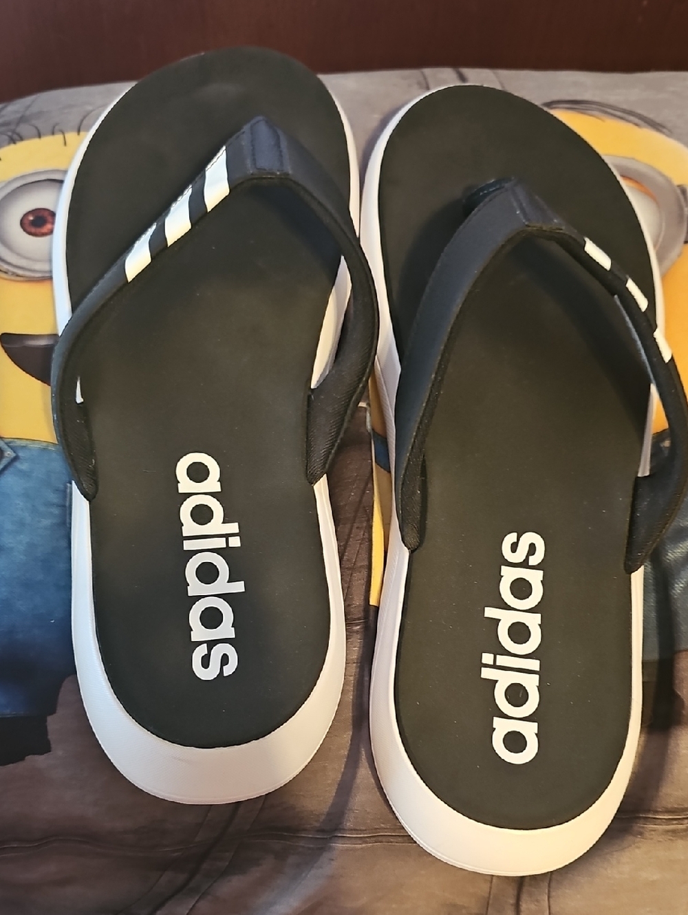 adidas Black and White Casual Flip Flops